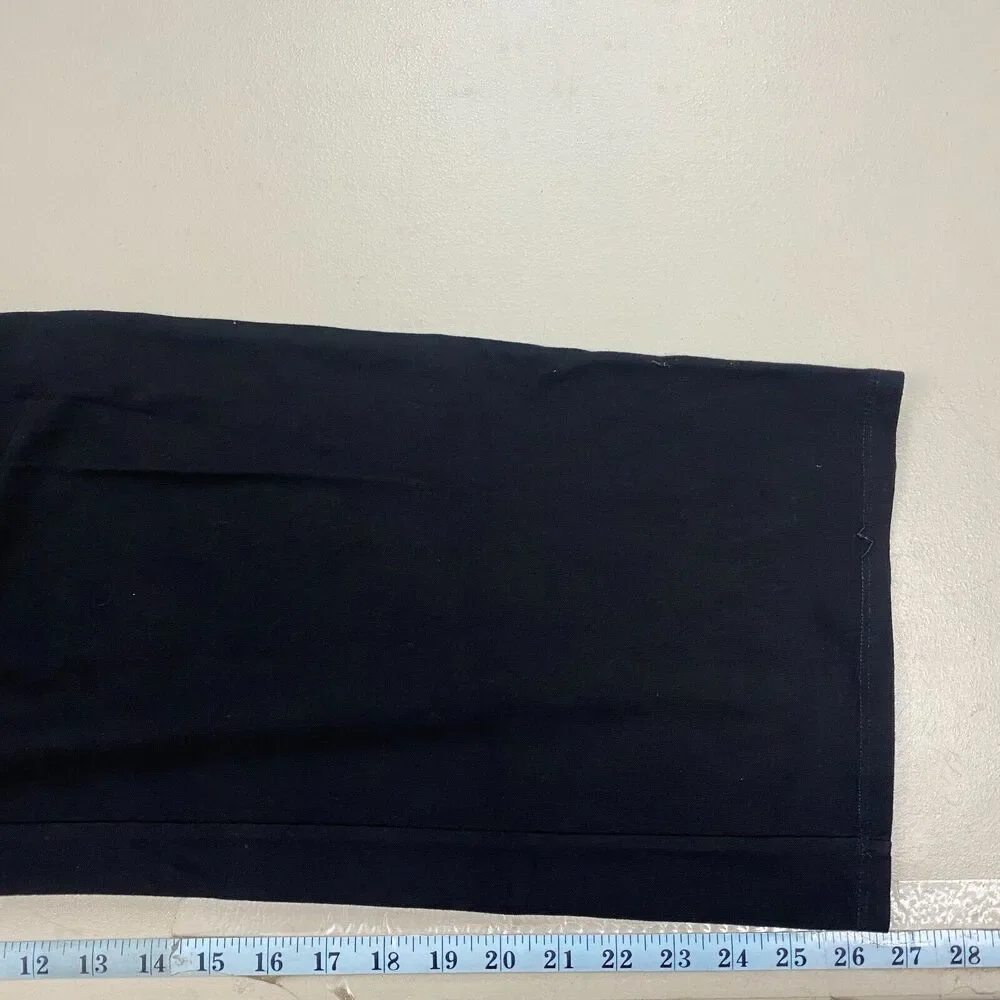 Eileen Fisher System Pants Womens Medium Black Wide Leg Ankle Crop‎ Baggy 32x27